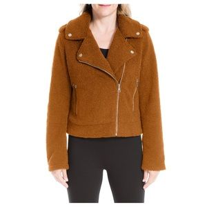 Max Studio Women’s Faux Fur Cozy Moto Jacket